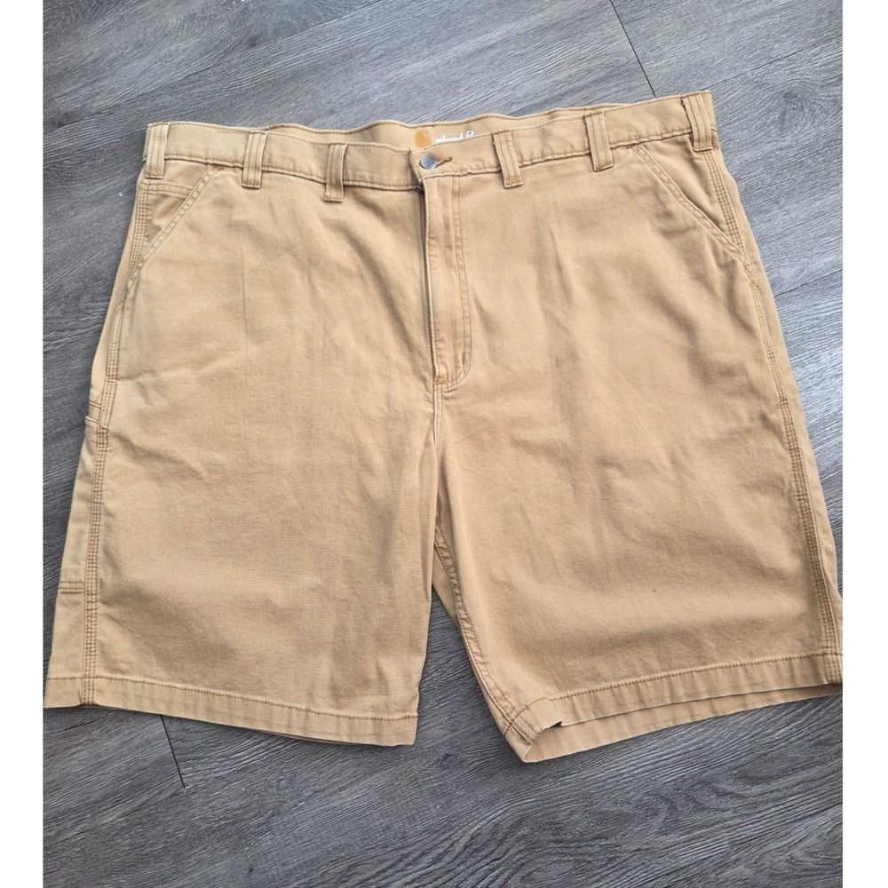 Carhartt Relaxed Fit Shorts Mens 46 Tan Rugged Flex Canvas 102514-918